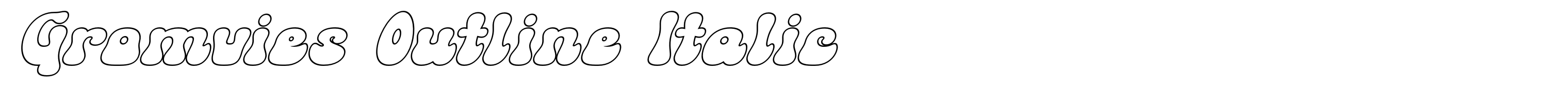 Gromvies Outline Italic